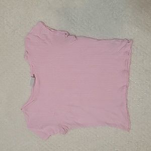 Good Luck Gem Pink Cropped Baby Tee